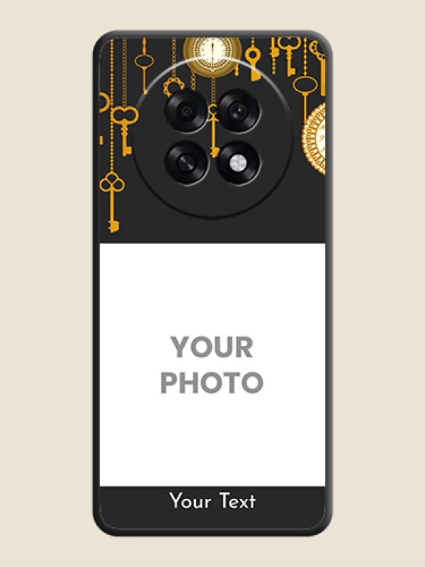 Custom Decorative Design with Text On Space Black Custom Soft Matte Mobile Back Cover - Oppo F31 Pro Plus 5G - alternate view