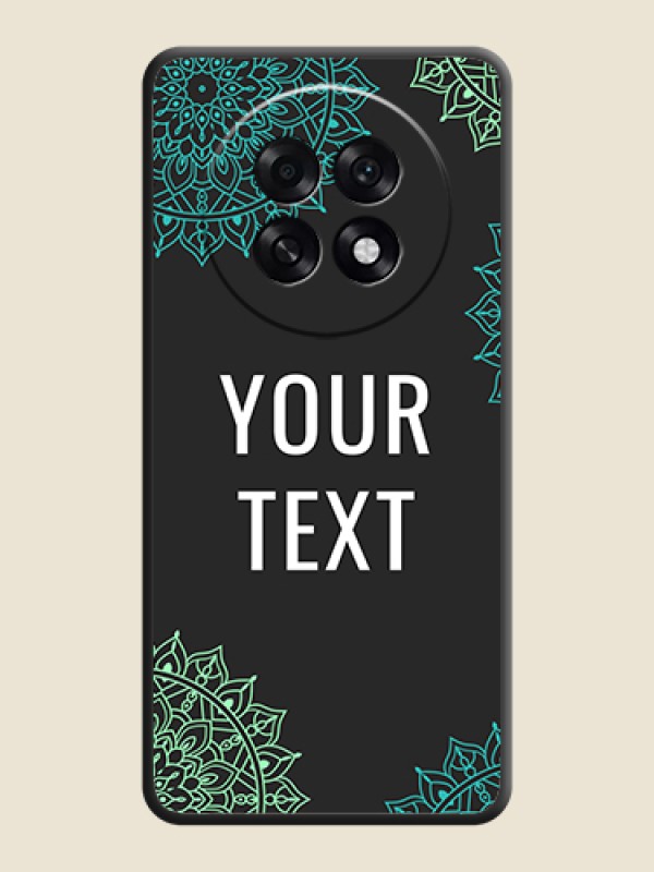Custom Your Name with Floral Design On Space Black Custom Soft Matte Mobile Back Cover - Oppo F31 Pro Plus 5G - alternate view