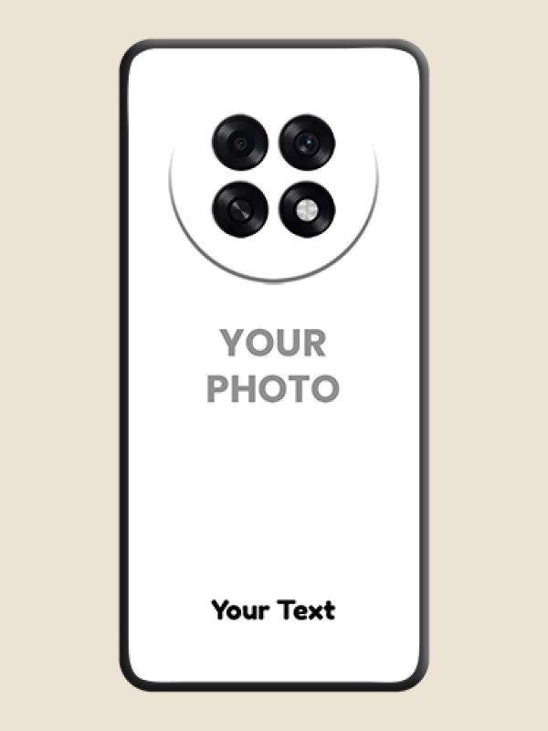 Custom Full Single Pic Upload With Text On Space Black Custom Soft Matte Mobile Back Cover - Oppo F31 Pro Plus 5G - alternate view