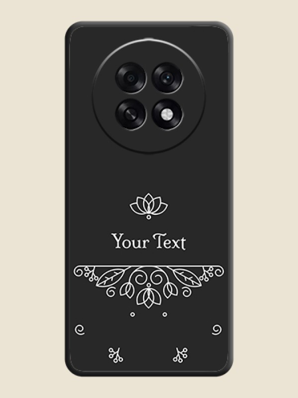 Custom Lotus Garden Custom Text On Space Black Custom Soft Matte Mobile Back Cover - Oppo F31 Pro Plus 5G - alternate view