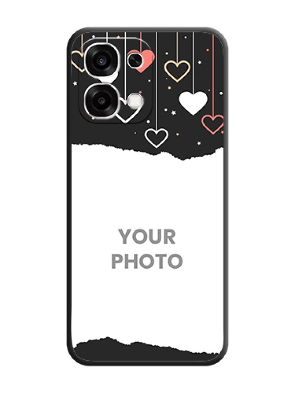 Custom Love Hangings with Splash Wave Picture On Space Black Custom Soft Matte Mobile Back Cover - Oppo F33 5G - alternate view