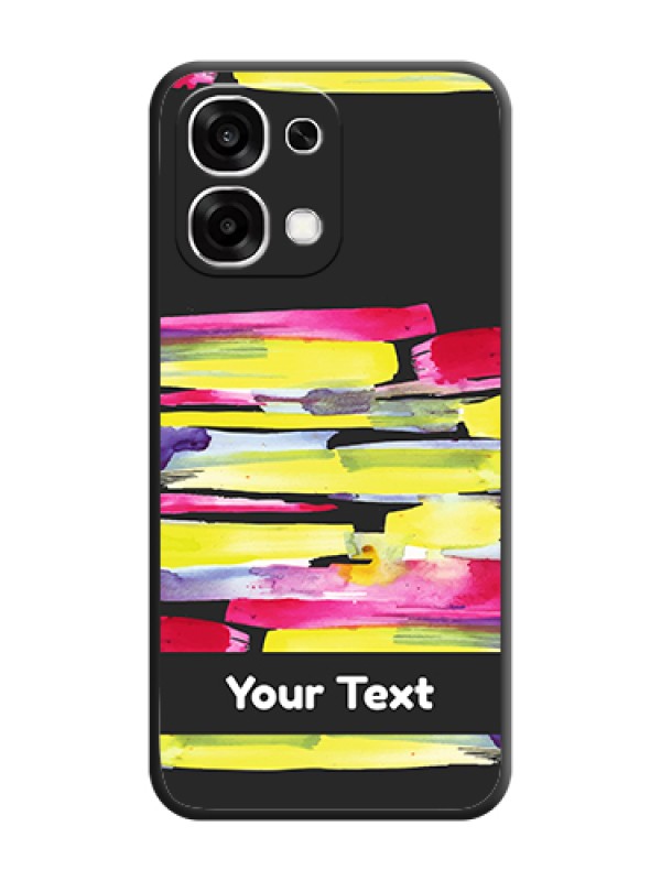 Custom Brush Coloured On Space Black Custom Soft Matte Mobile Back Cover - Oppo F33 5G - alternate view