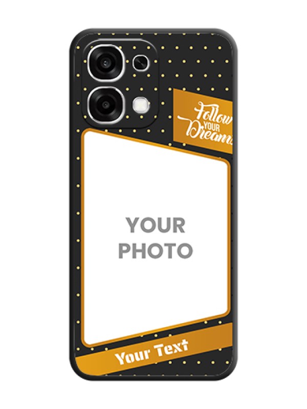Custom Follow Your Dreams with White Dots On Space Black Custom Soft Matte Mobile Back Cover - Oppo F33 5G - alternate view