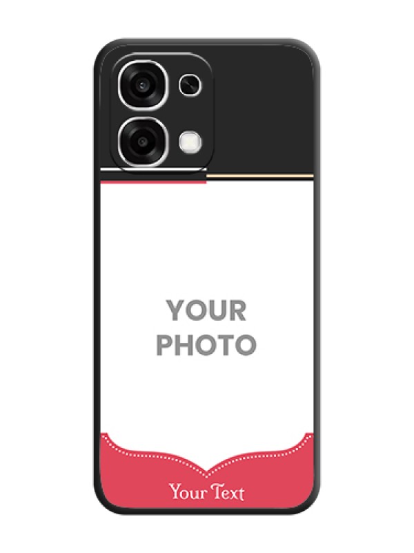 Custom Classic Plain Design with Name On Space Black Custom Soft Matte Mobile Back Cover - Oppo F33 5G - alternate view