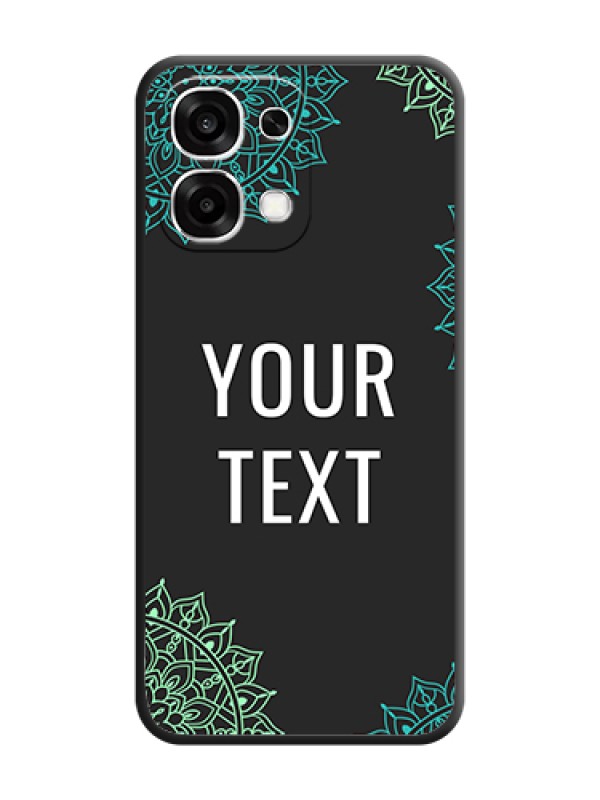 Custom Your Name with Floral Design On Space Black Custom Soft Matte Mobile Back Cover - Oppo F33 5G - alternate view