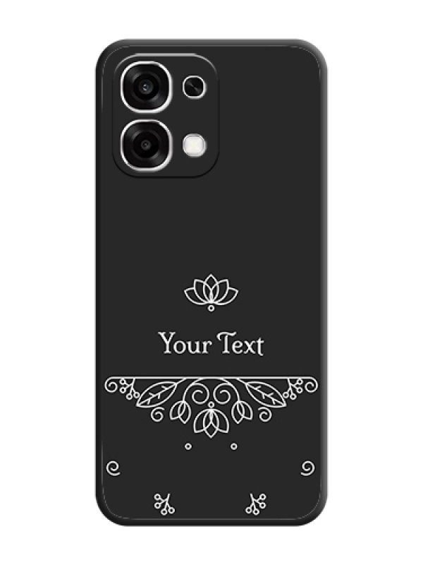 Custom Lotus Garden Custom Text On Space Black Custom Soft Matte Mobile Back Cover - Oppo F33 5G - alternate view