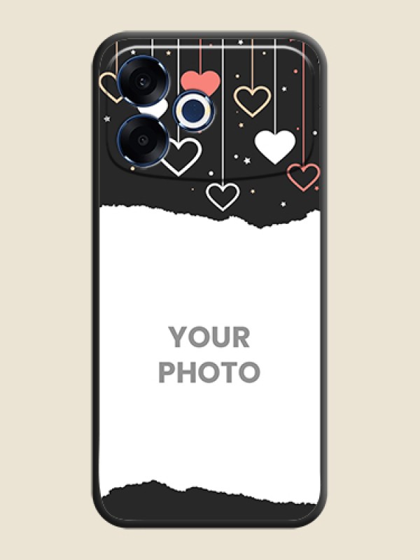 Custom Love Hangings with Splash Wave Picture On Space Black Custom Soft Matte Mobile Back Cover - Oppo F33 Pro 5G - alternate view