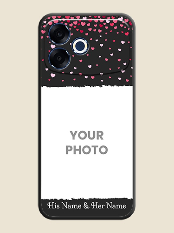 Custom Fall in Love with Your Partner on Photo On Space Black Custom Soft Matte Mobile Back Cover - Oppo F33 Pro 5G - alternate view