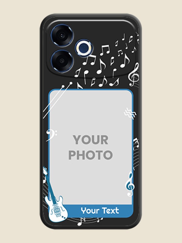 Custom Musical Theme Design with Text on Photo On Space Black Custom Soft Matte Mobile Back Cover - Oppo F33 Pro 5G - alternate view