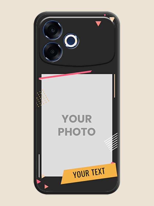 Custom Photo Frame with Triangle Small Dots on Photo On Space Black Custom Soft Matte Mobile Back Cover - Oppo F33 Pro 5G - alternate view