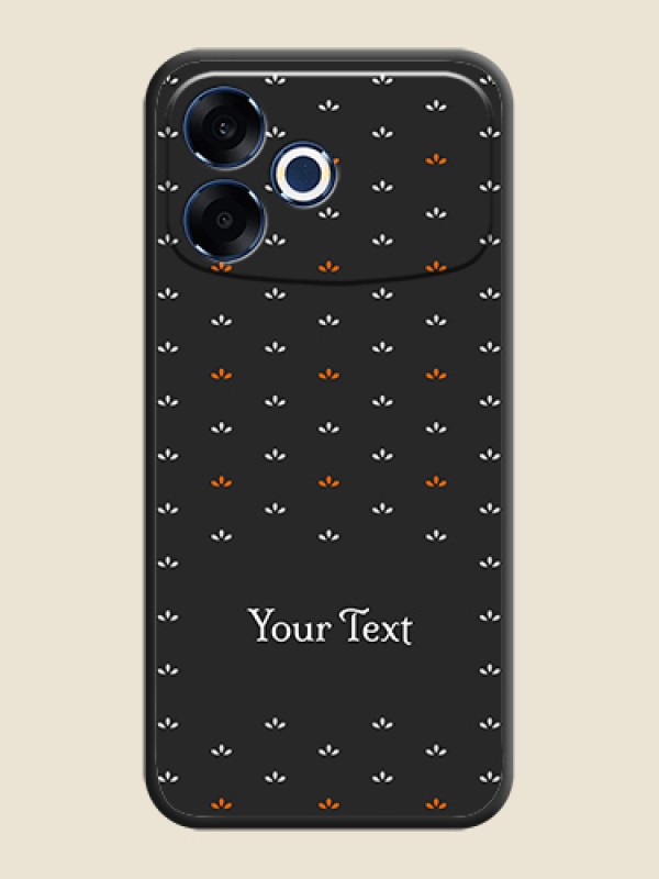 Custom Simple Pattern With Custom Text On Space Black Custom Soft Matte Mobile Back Cover - Oppo F33 Pro 5G - alternate view