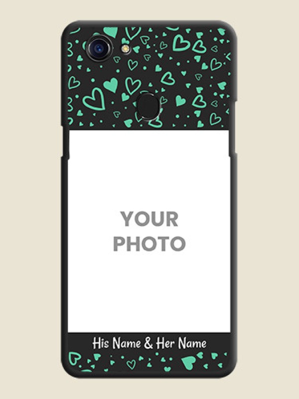 Custom Sea Green Indefinite Love Pattern on Photo on Space Black Soft Matte Mobile Cover - Oppo F5 Youth - alternate view