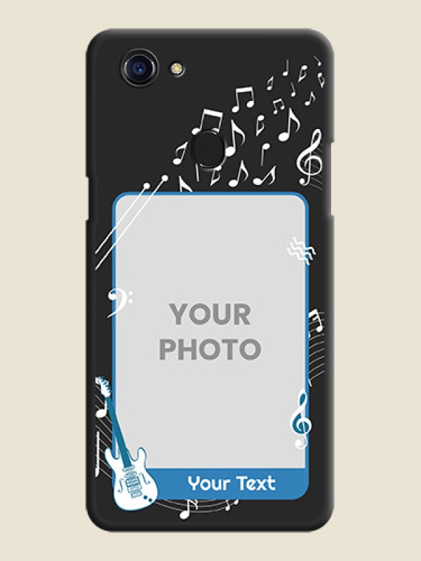 Custom Musical Theme Design with Text on Photo on Space Black Soft Matte Mobile Case - Oppo F5 Youth - alternate view