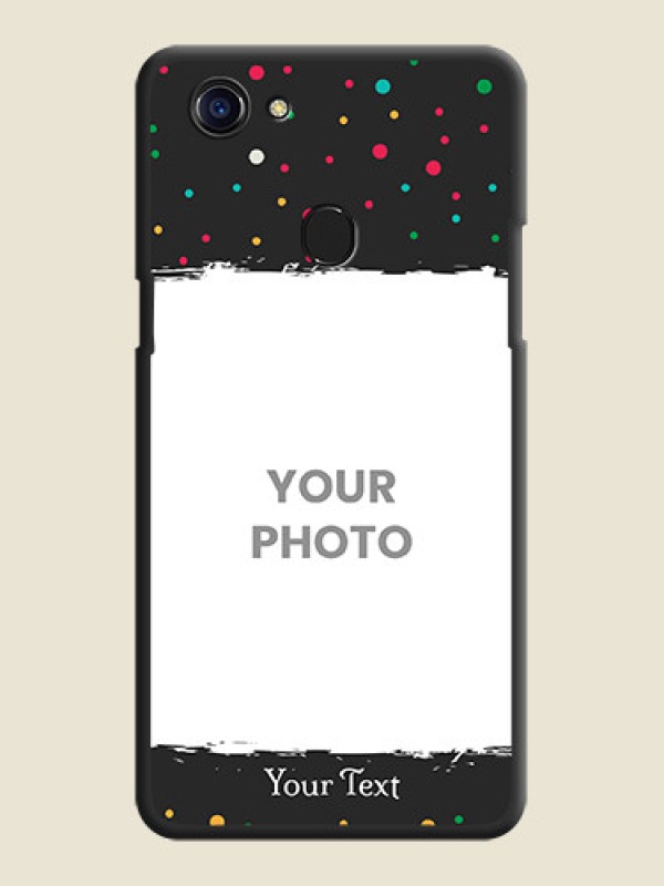 Custom Multicolor Dotted Pattern with Text on Space Black Custom Soft Matte Phone Back Cover - Oppo F5 Youth - alternate view