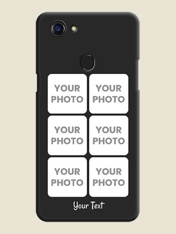 Custom Floral Art with 6 Image Holder on Photo on Space Black Soft Matte Mobile Case - Oppo F5 Youth - alternate view