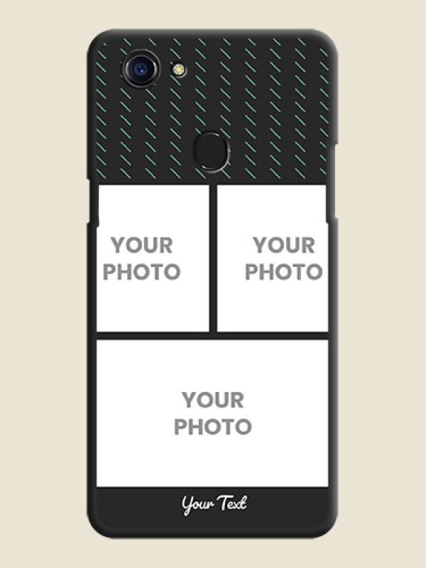 Custom Cross Dotted Pattern with 2 Image Holder  on Personalised Space Black Soft Matte Cases - Oppo F5 Youth - alternate view