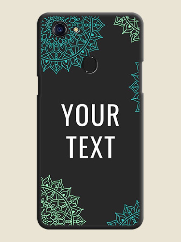 Custom Your Name with Floral Design on Space Black Custom Soft Matte Back Cover - Oppo F5 Youth - alternate view