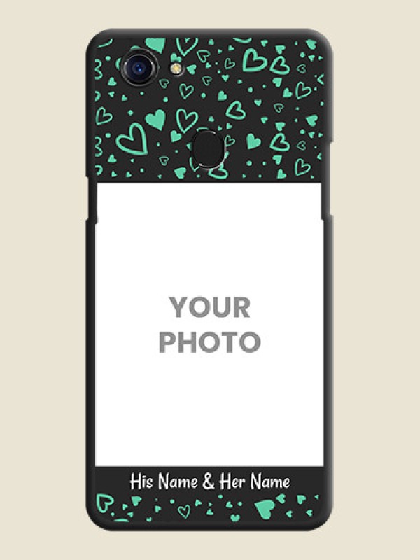 Custom Sea Green Indefinite Love Pattern on Photo on Space Black Soft Matte Mobile Cover - Oppo F5 - alternate view