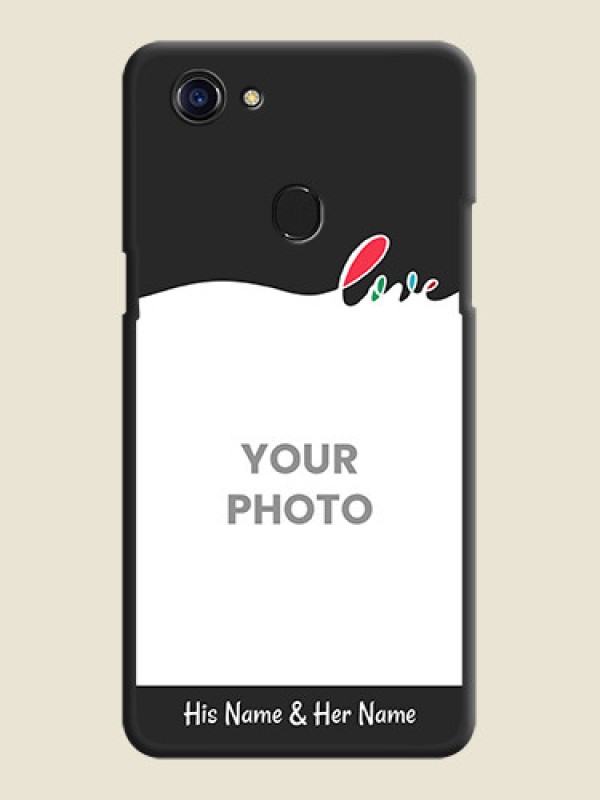 Custom Fall in Love Pattern with Picture on Photo on Space Black Soft Matte Mobile Case - Oppo F5 - alternate view