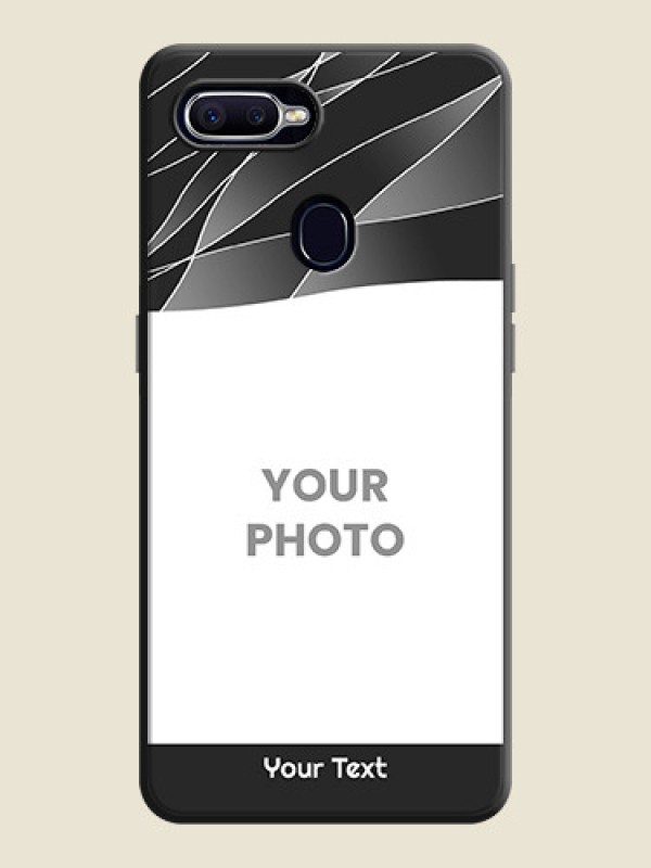 Custom Mixed Wave Lines - Photo on Space Black Soft Matte Mobile Cover - Oppo F9 - alternate view