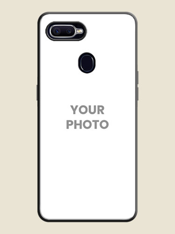 Custom Full Single Pic Upload On Space Black Personalized Soft Matte Phone Covers -Oppo F9 - alternate view