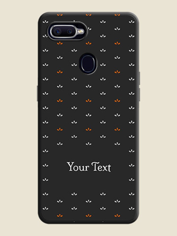 Custom Simple Pattern With Custom Text On Space Black Personalized Soft Matte Phone Covers -Oppo F9 - alternate view