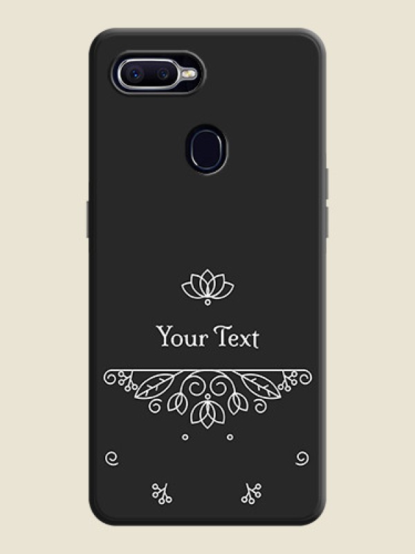 Custom Lotus Garden Custom Text On Space Black Personalized Soft Matte Phone Covers -Oppo F9 - alternate view