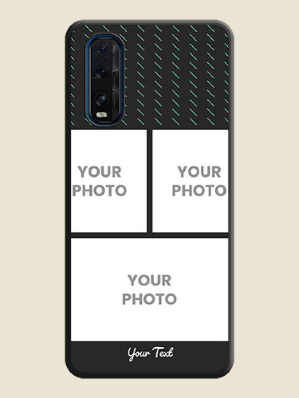 Custom Cross Dotted Pattern with 2 Image Holder on Personalised Space Black Soft Matte Cases - Oppo Find X2 - alternate view