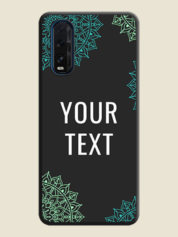 Custom Your Name with Floral Design on Space Black Custom Soft Matte Back Cover - Oppo Find X2 - alternate view