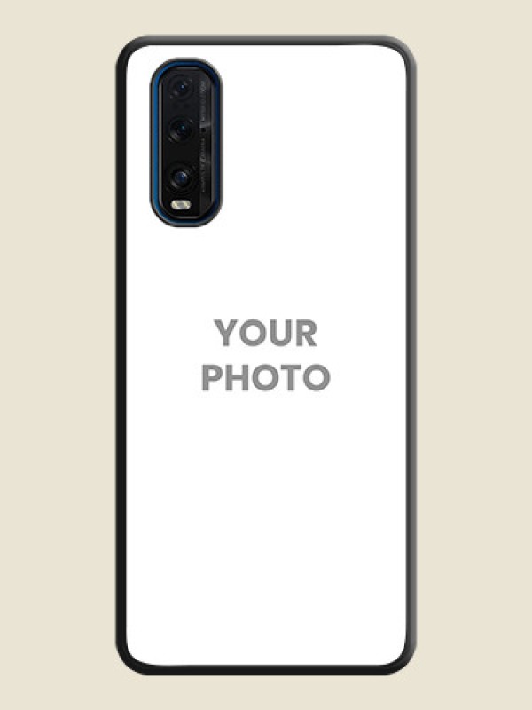 Custom Full Single Pic Upload On Space Black Personalized Soft Matte Phone Covers -Oppo Find X2 - alternate view