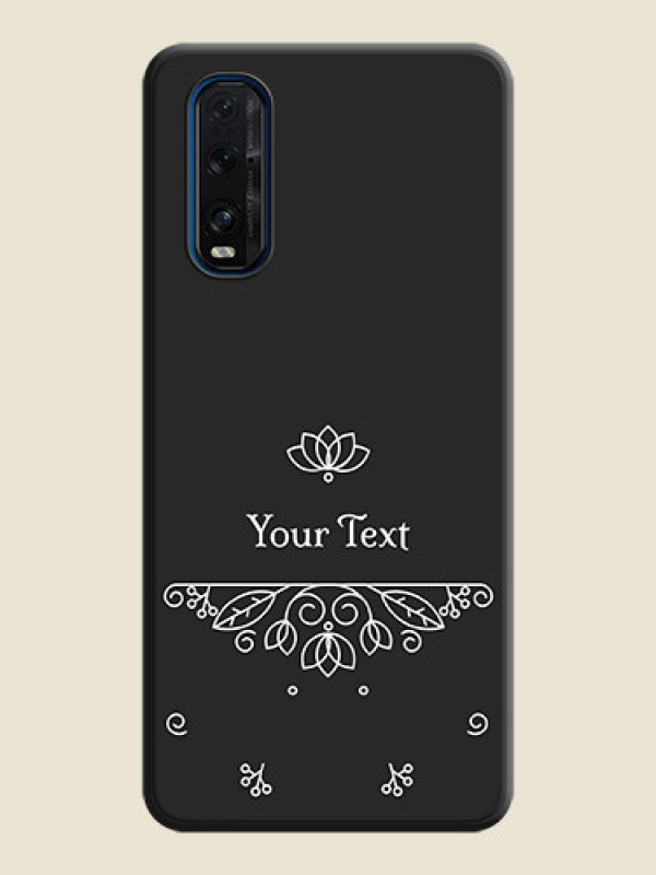 Custom Lotus Garden Custom Text On Space Black Personalized Soft Matte Phone Covers -Oppo Find X2 - alternate view