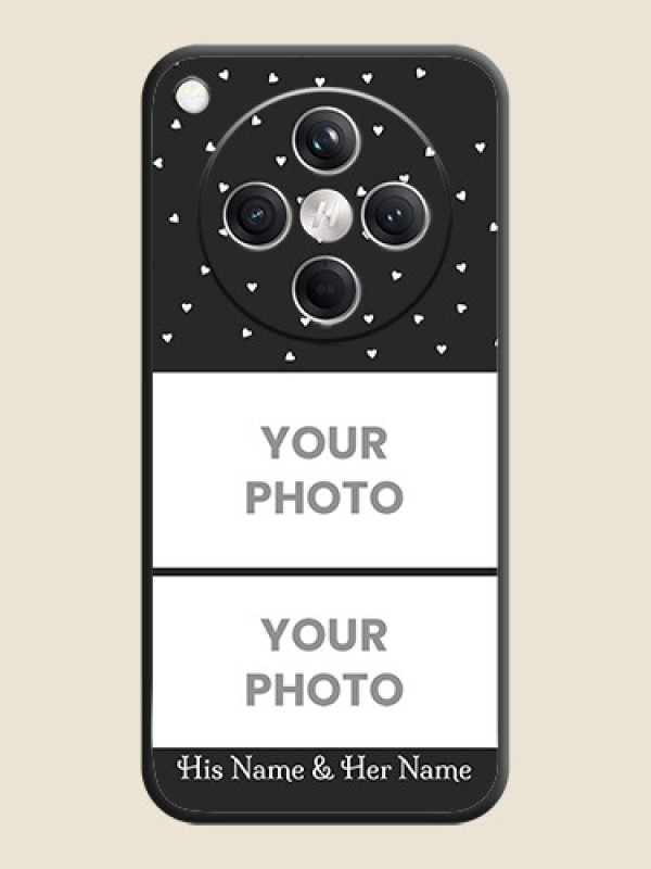 Custom Miniature Love Symbols with Name On Space Black Custom Soft Matte Mobile Back Cover - Oppo Find X8 5G - alternate view