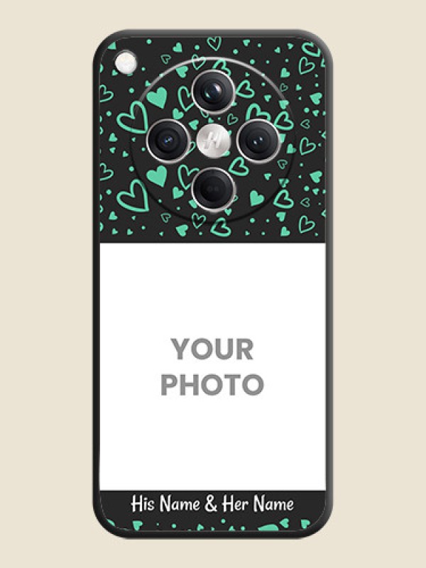 Custom Sea Green Indefinite Love Pattern on Photo On Space Black Custom Soft Matte Mobile Back Cover - Oppo Find X8 5G - alternate view