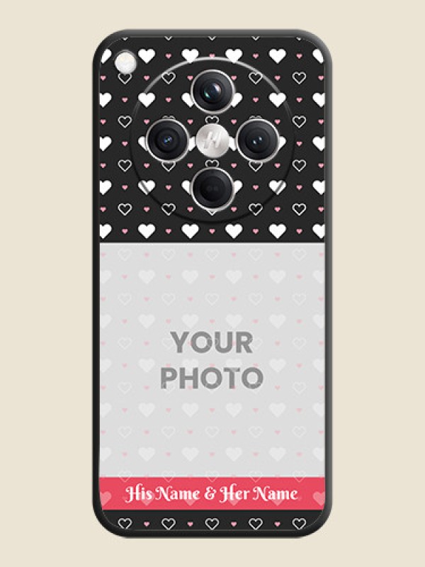 Custom White Color Love Symbols with Text Design on Photo On Space Black Custom Soft Matte Mobile Back Cover - Oppo Find X8 5G - alternate view