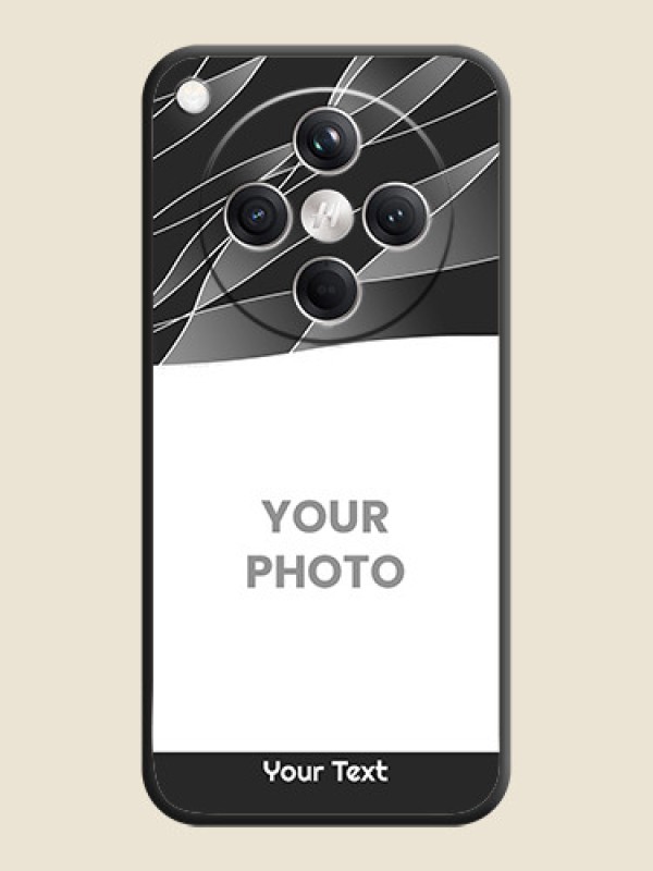 Custom Mixed Wave Lines on Photo On Space Black Custom Soft Matte Mobile Back Cover - Oppo Find X8 5G - alternate view