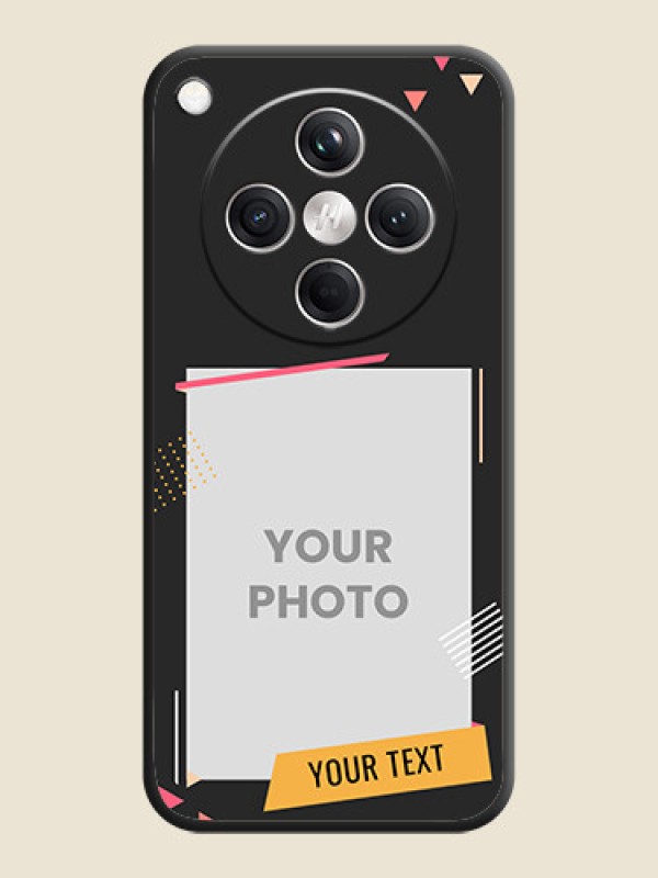 Custom Photo Frame with Triangle Small Dots on Photo On Space Black Custom Soft Matte Mobile Back Cover - Oppo Find X8 5G - alternate view