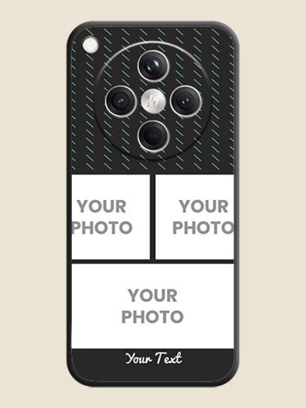 Custom Cross Dotted Pattern with 2 Image Holder On Space Black Custom Soft Matte Mobile Back Cover - Oppo Find X8 5G - alternate view