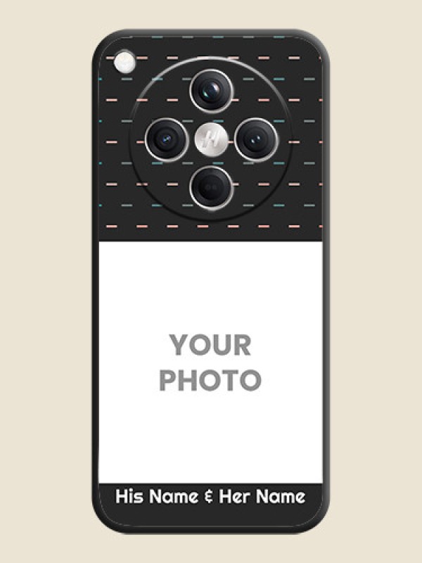 Custom Line Pattern Design with Text On Space Black Custom Soft Matte Mobile Back Cover - Oppo Find X8 5G - alternate view