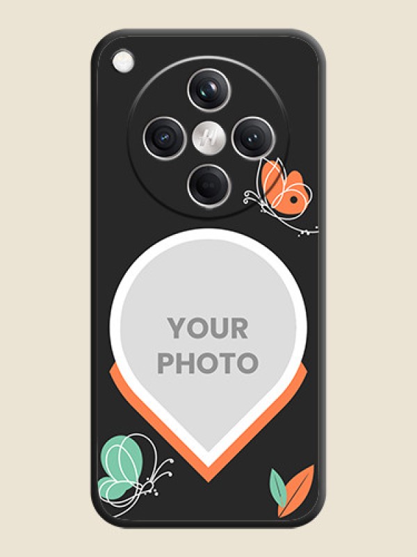 Custom Upload Pic With Simple Butterly Design On Space Black Custom Soft Matte Mobile Back Cover - Oppo Find X8 5G - alternate view