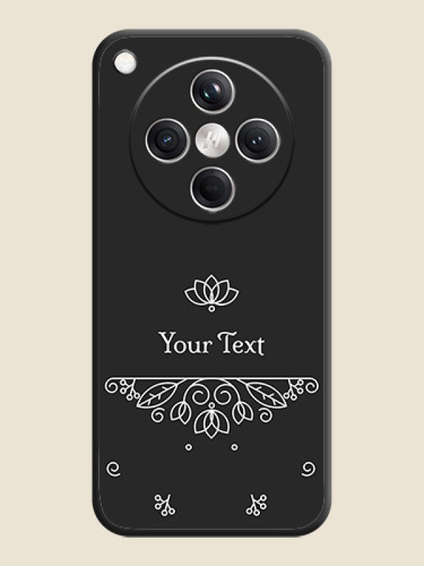 Custom Lotus Garden Custom Text On Space Black Custom Soft Matte Mobile Back Cover - Oppo Find X8 5G - alternate view