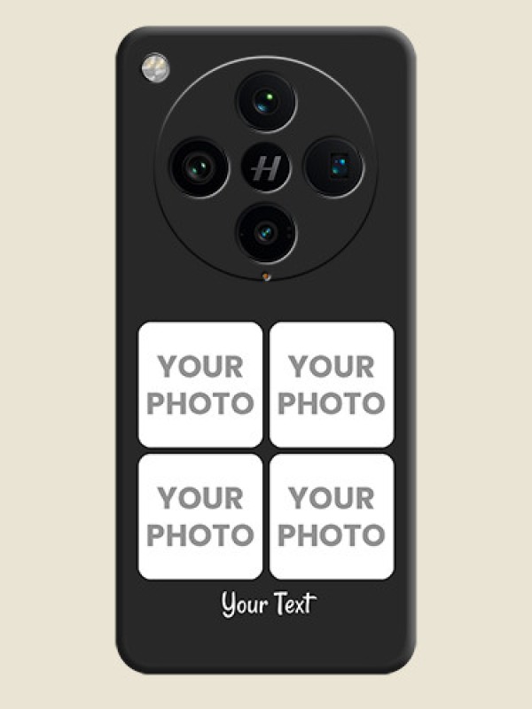 Custom Floral Art with 6 Image Holder on Photo On Space Black Custom Soft Matte Mobile Back Cover - Oppo Find X8 Pro 5G - alternate view