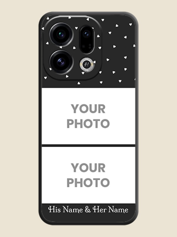 Custom Miniature Love Symbols with Name On Space Black Custom Soft Matte Mobile Back Cover - Oppo Find X9 5G - alternate view