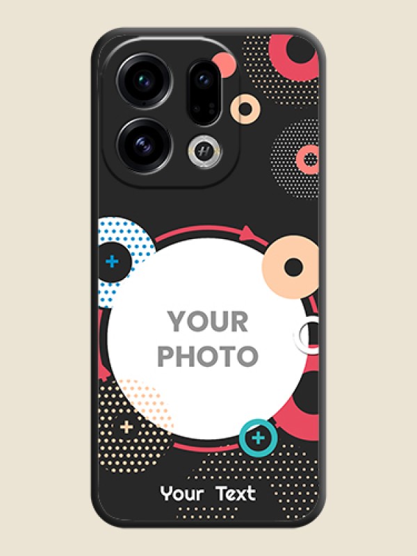 Custom Multicoloured Round Image On Space Black Custom Soft Matte Mobile Back Cover - Oppo Find X9 5G - alternate view