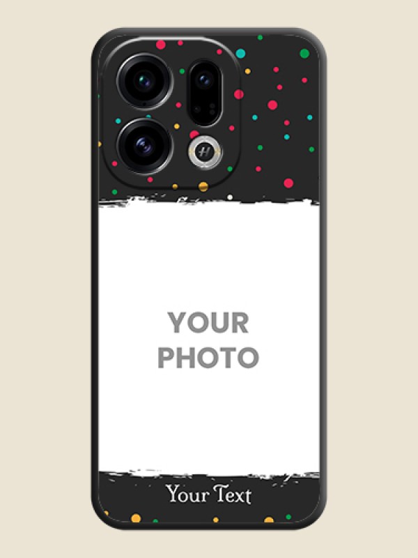 Custom Multicolor Dotted Pattern with Text On Space Black Custom Soft Matte Mobile Back Cover - Oppo Find X9 5G - alternate view