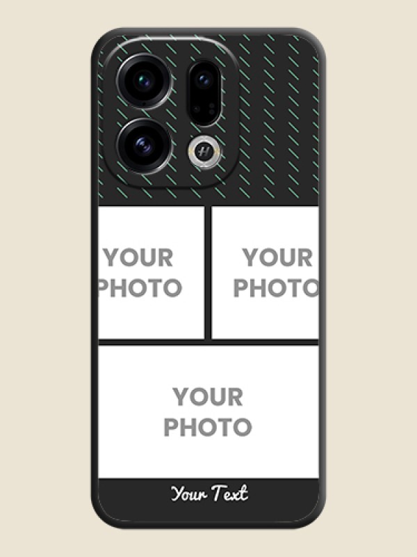 Custom Cross Dotted Pattern with 2 Image Holder On Space Black Custom Soft Matte Mobile Back Cover - Oppo Find X9 5G - alternate view