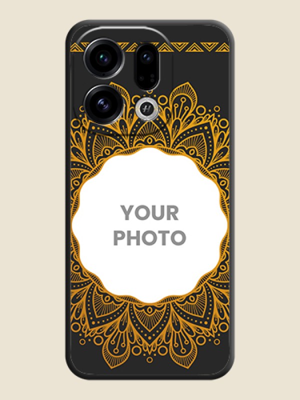 Custom Round Image with Floral Design On Space Black Custom Soft Matte Mobile Back Cover - Oppo Find X9 5G - alternate view