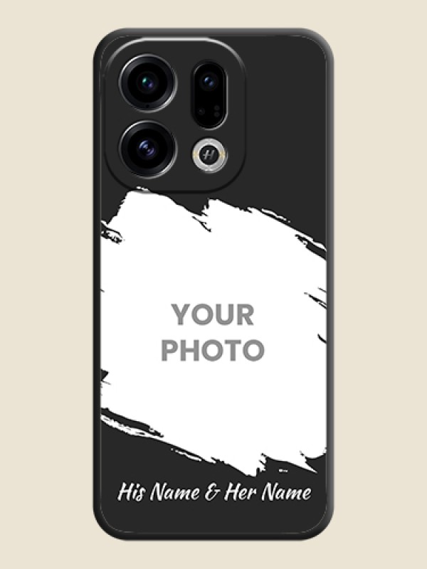 Custom Grunge Brush Strokes on Photo On Space Black Custom Soft Matte Mobile Back Cover - Oppo Find X9 5G - alternate view