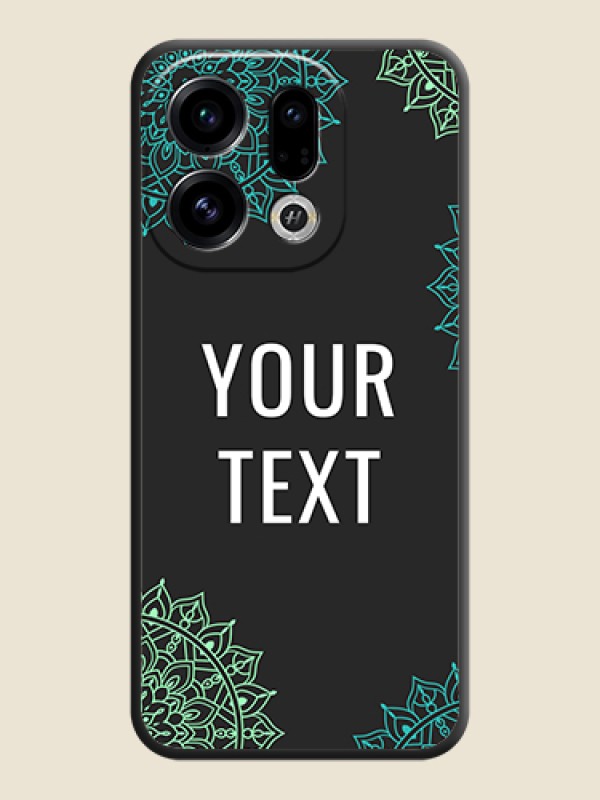 Custom Your Name with Floral Design On Space Black Custom Soft Matte Mobile Back Cover - Oppo Find X9 5G - alternate view