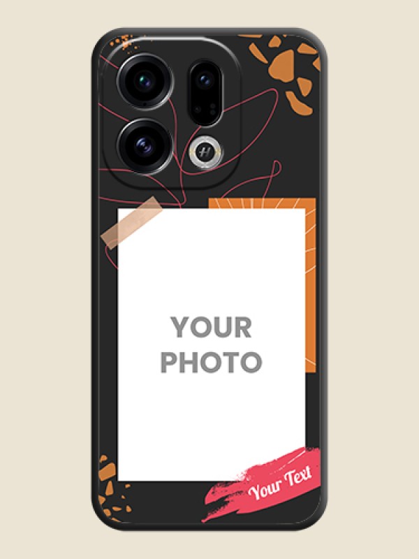 Custom Orange Photo Frame On Space Black Custom Soft Matte Mobile Back Cover - Oppo Find X9 5G - alternate view