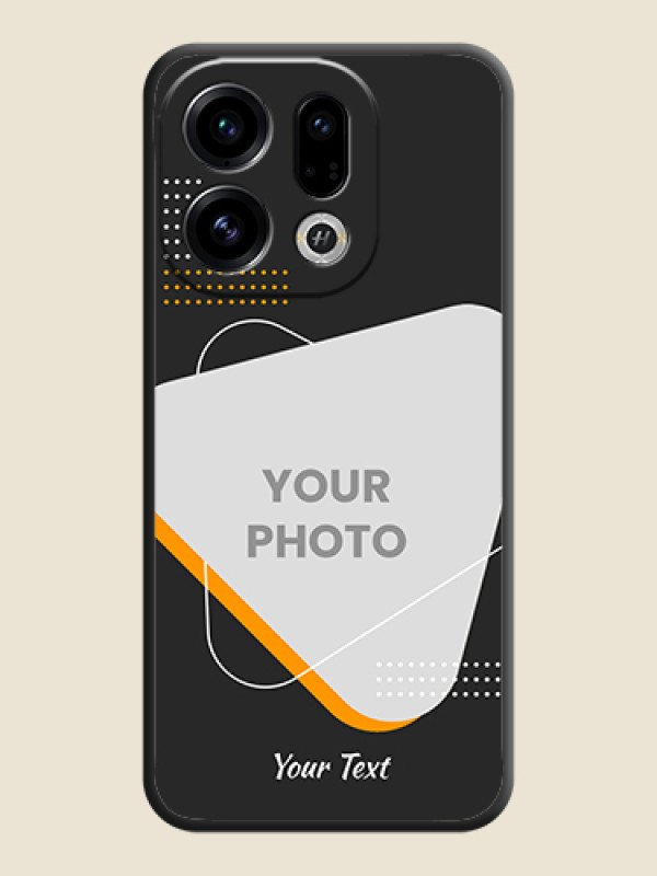 Custom Yellow Triangle on Photo On Space Black Custom Soft Matte Mobile Back Cover - Oppo Find X9 5G - alternate view
